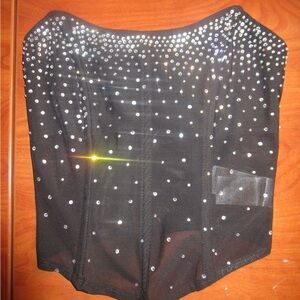 Edikted Rhinestone Corset Top